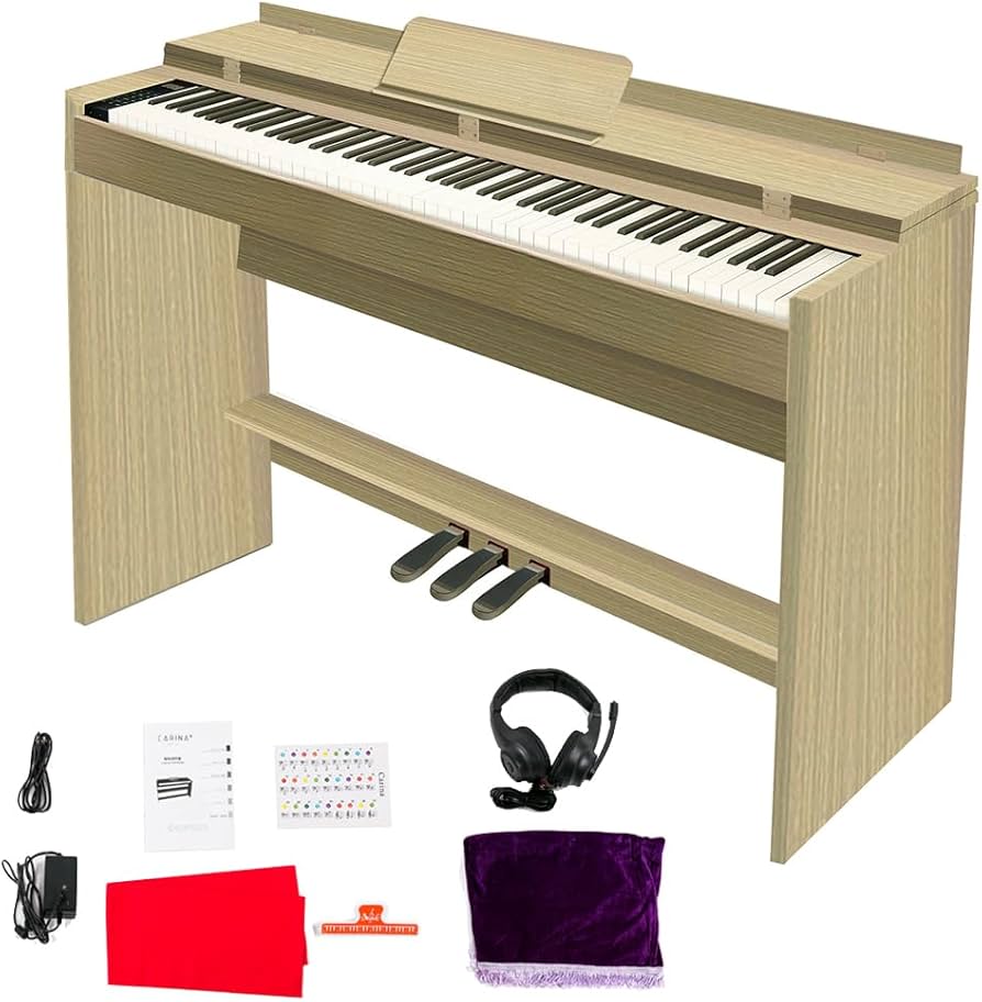 カリーナ 88鍵盤 電子 ピアノ Amazon | Carina 電子ピアノ 88鍵盤 キーボード 木製デザイン